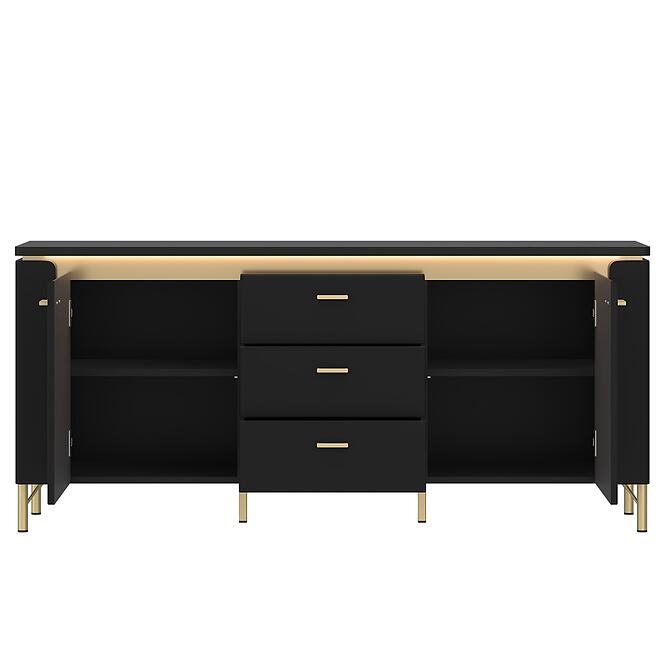 TV stolík Norica LAZF01 U114 2D3S čierna,3