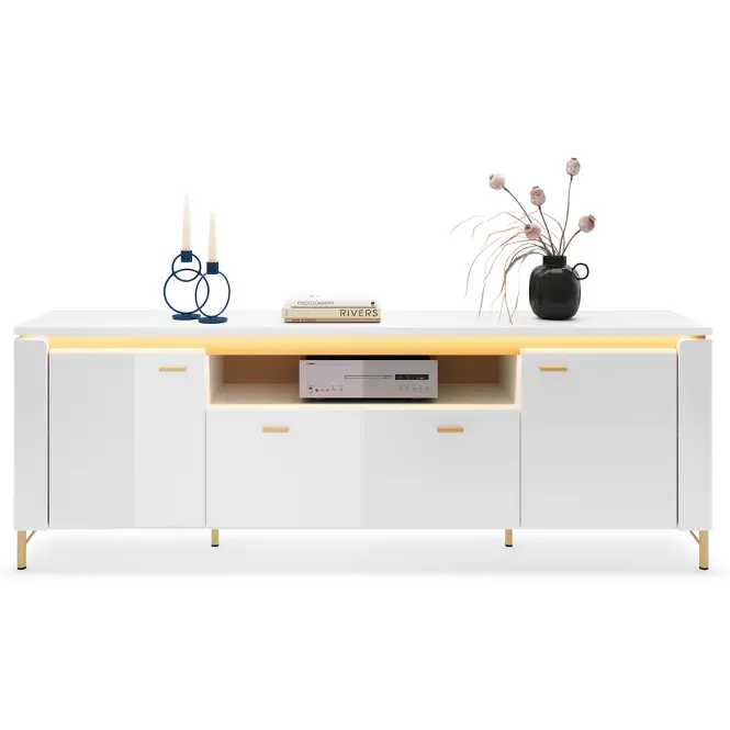 TV stolík Lazio LAZF03 U008/U080 2D1S biela alpská