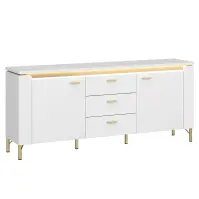 TV stolík Lazio LAZF01 U008/U080 2D3S biela alpská
