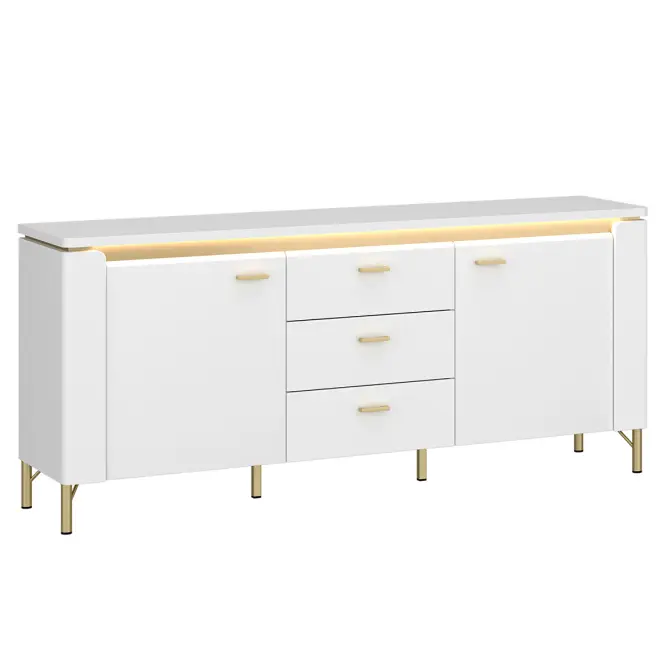 TV stolík Lazio LAZF01 U008/U080 2D3S biela alpská