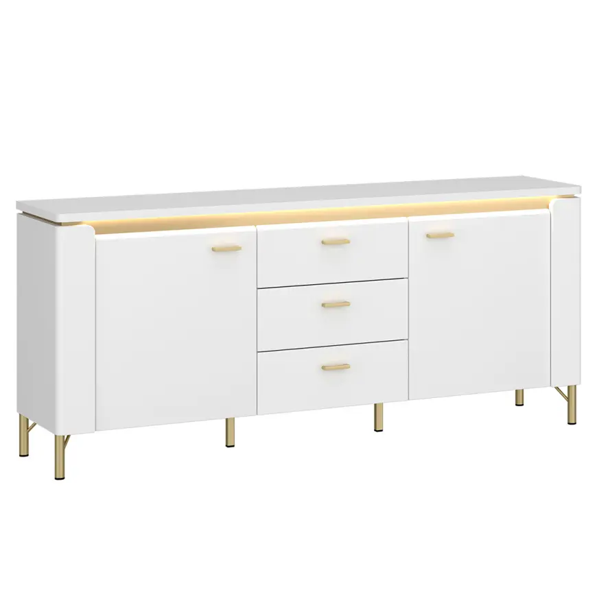 TV stolík Lazio LAZF01 U008/U080 2D3S biela alpská
