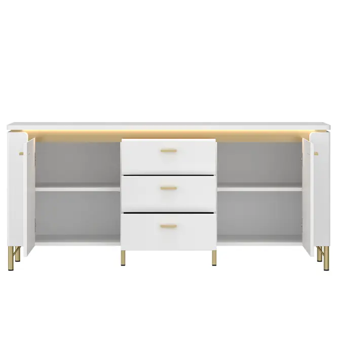 TV stolík Lazio LAZF01 U008/U080 2D3S biela alpská,3