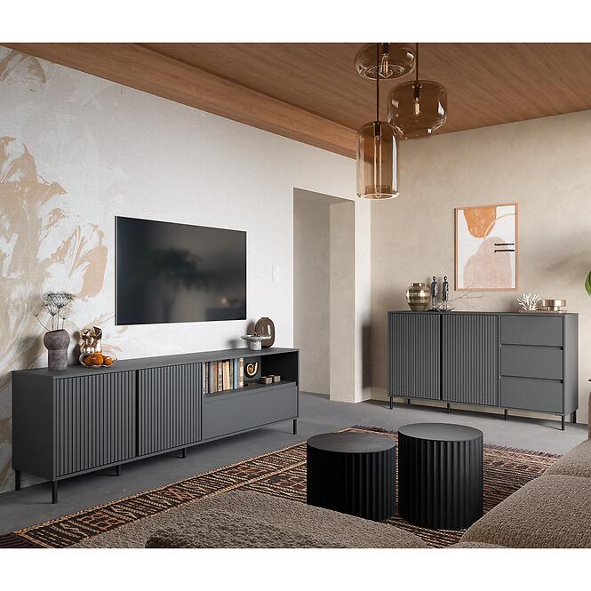 TV stolík Avenale AVEF01 U139 2D1S antracit,4
