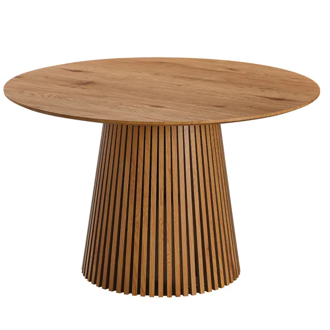 Stôl S Lamelami Metz 120x120 Dub