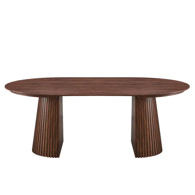 Rozkladací Stôl S Lamelami Metz 120/160x200x120 13555 Orech