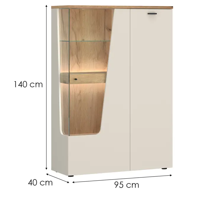 Vitrína Cut Out CTUV02R U1182D kašmír