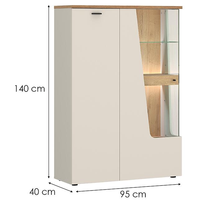 Vitrína Cut Out CTUV02L U1182D kašmír,2
