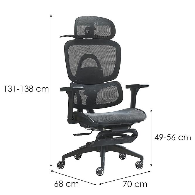 Kancelárske Kreslo Noxar 13114 Čierna