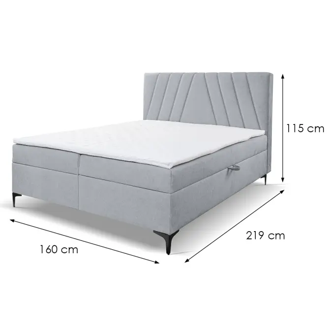 Kontinentálna posteľ Capri 160x200 s topper Whisper 17