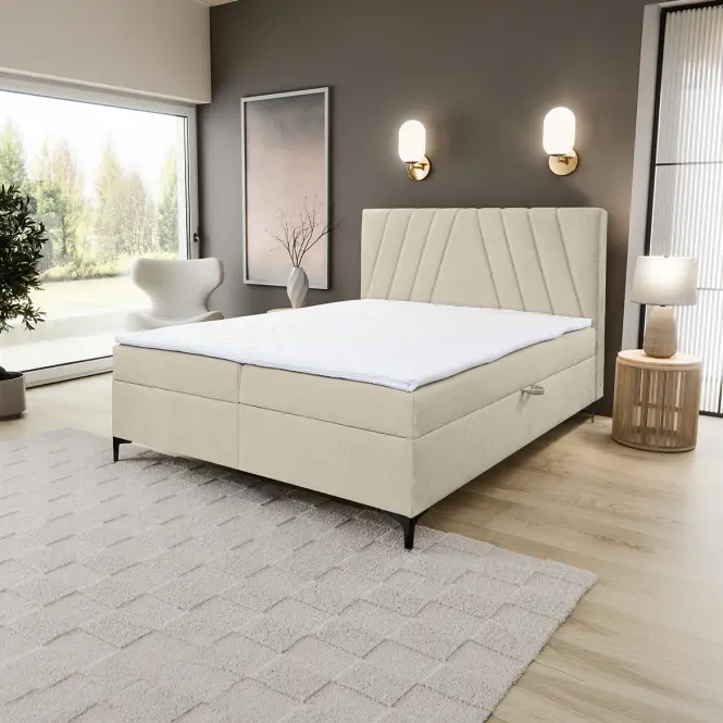Kontinentálna posteľ Capri 160x200 s topper Whisper 2