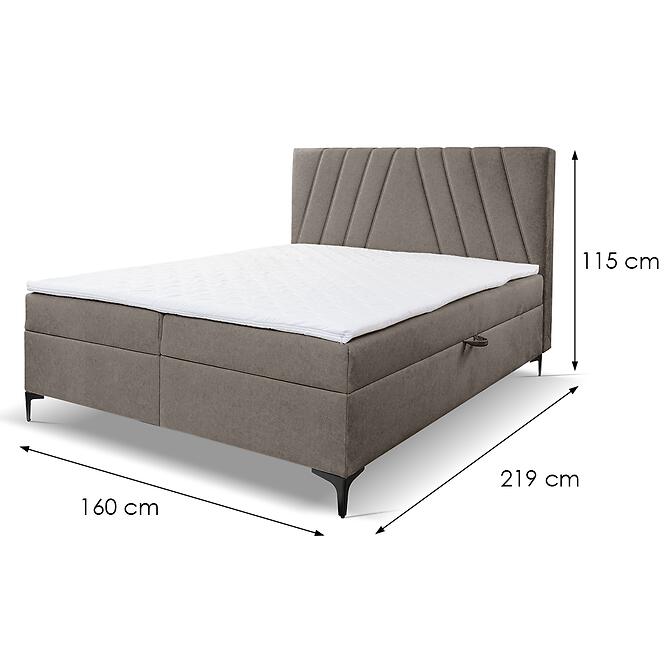 Kontinentálna posteľ Capri 160x200 s topper Whisper 5,5