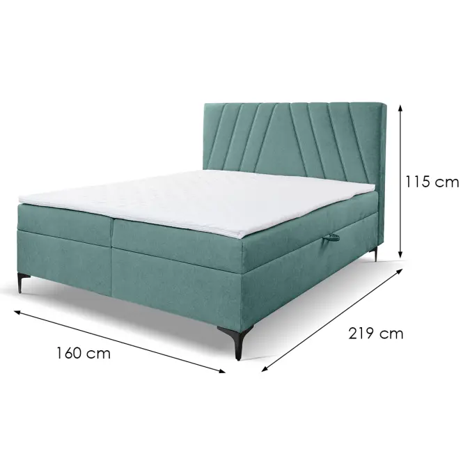 Kontinentálna posteľ Capri 160x200 s topper Whisper 12