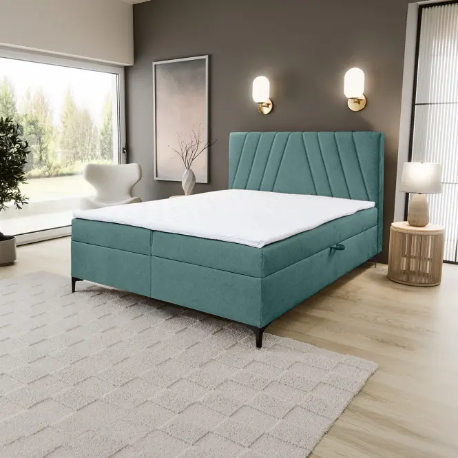 Kontinentálna posteľ Capri 160x200 s topper Whisper 12