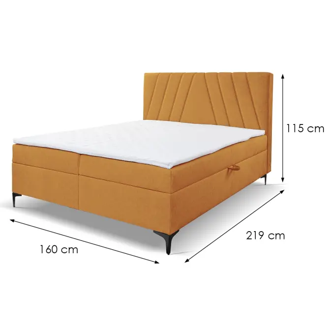 Kontinentálna posteľ Capri 160x200 s topper Whisper 9