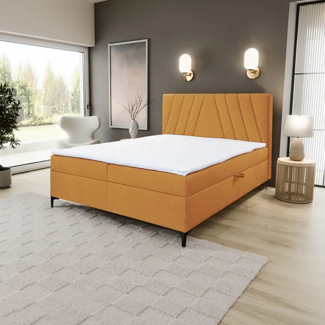 Kontinentálna posteľ Capri 160x200 s topper Whisper 9