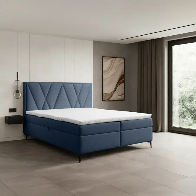 Kontinentálna posteľ Madryt 160x200 s topper Trenza 17,5