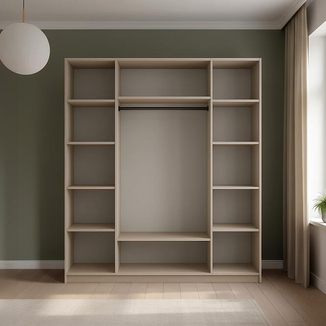 Skriňa Malmo 180 hliny + zrkadlá,6