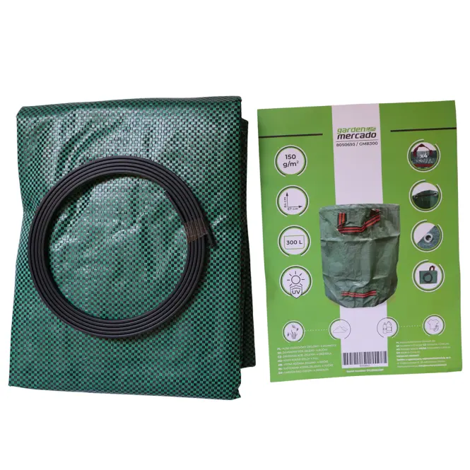 Záhradný kôš 300 l 67x84 cm zelený + 4 úchyty GMB300,6
