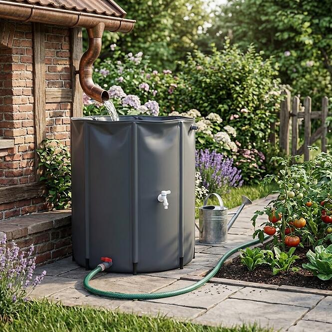 Skladací zásobník na vodu 500 l + prípojka grafit GMW500,10