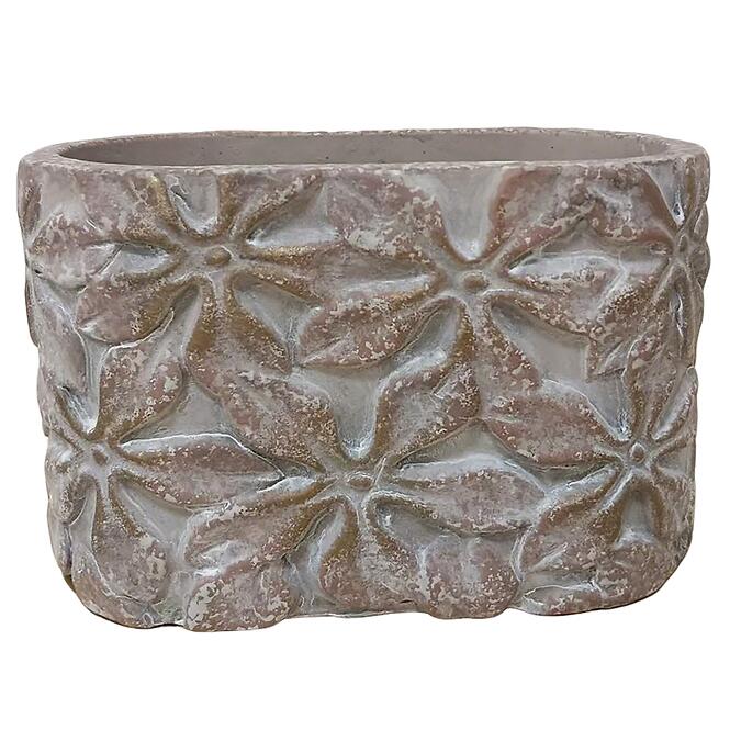 Kvetináč ys492180l 18x11x11 cement oval