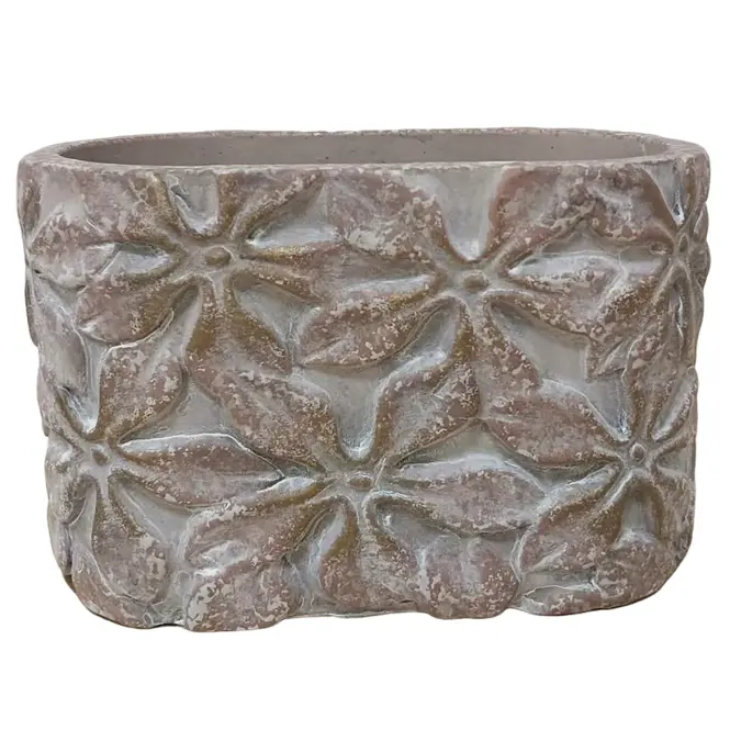 Kvetináč ys492180l 18x11x11 cement oval,2