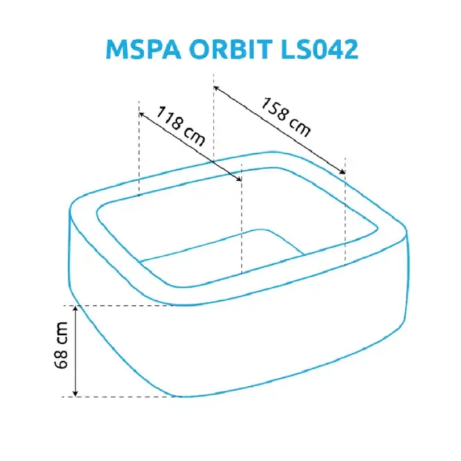 Nafukovacia vírivka 1.58x0.68 Mspa Orbit 042-4