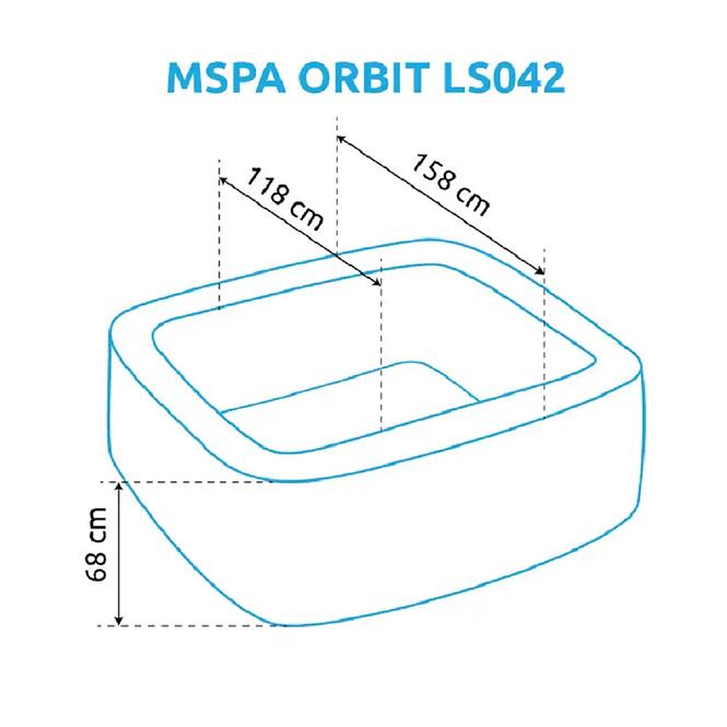 Nafukovacia vírivka 1.58x0.68 Mspa Orbit 042-4