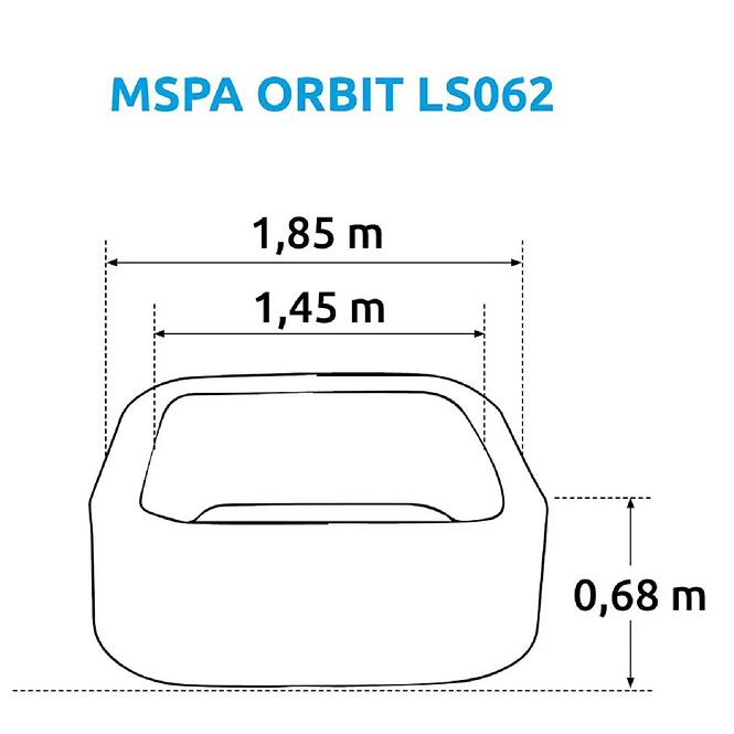 Nafukovacia vírivka spa 1.85x0.68 m MSpa Orbit 062-6,4