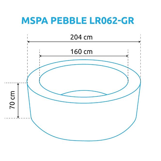 Nafukovacia vírivka 2.04x0.70 m MSpa Pebble LR062-GR
