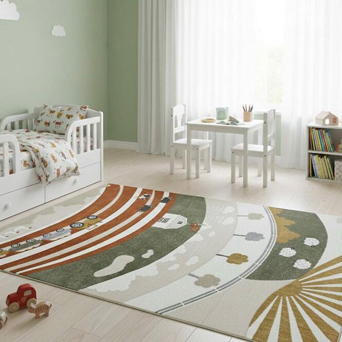 Koberec Step Kids 0,8/1,5 A3638a zelený/béžový