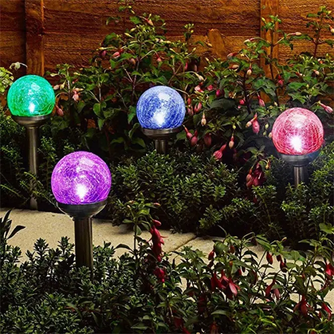 Solárna lampa KULKA 6CM RGB VO0656,2
