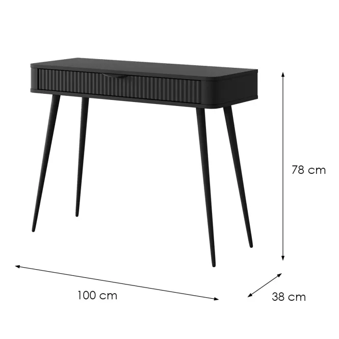 Toaletný stolík Lante Black,2