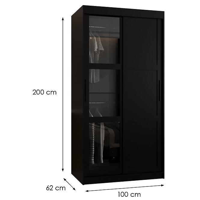 Skriňa Dome 100 čierna,2