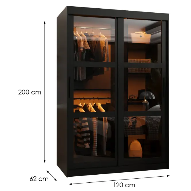 Skriňa Dome 120 čierna