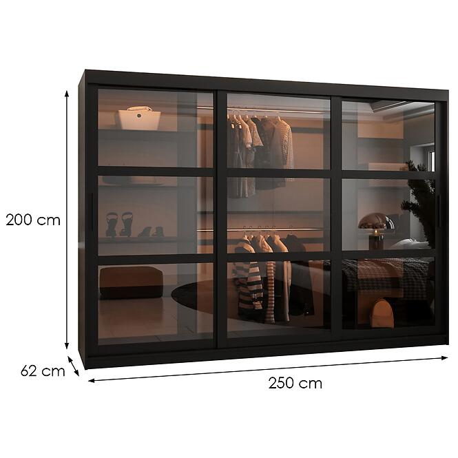 Skriňa Dome 250 čierna,2