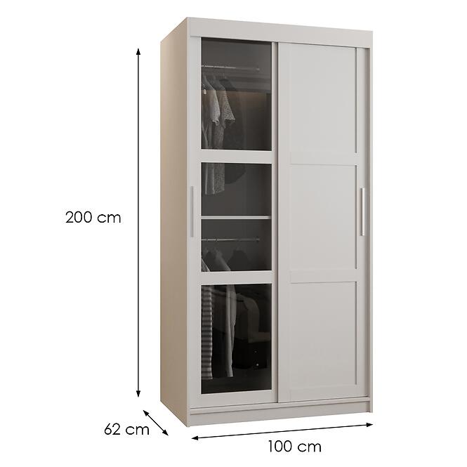 Skriňa Dome III 100 biela,2