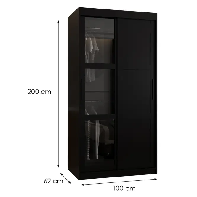 Skriňa Dome III 100 čierna