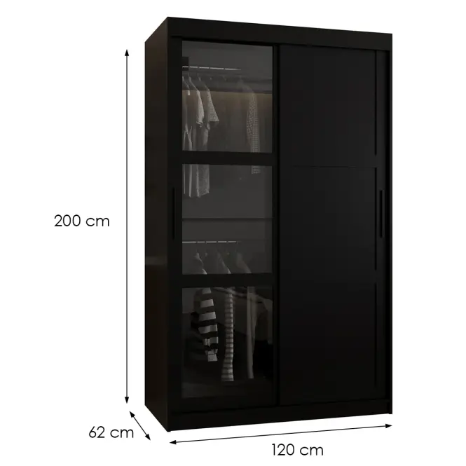 Skriňa Dome III 120 čierna
