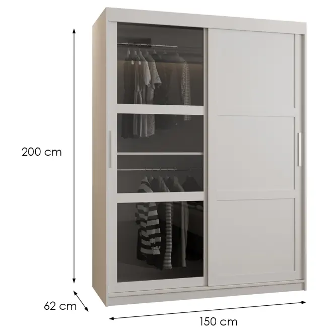 Skriňa Dome III 150 biela