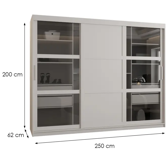 Skriňa Dome III 250 biela