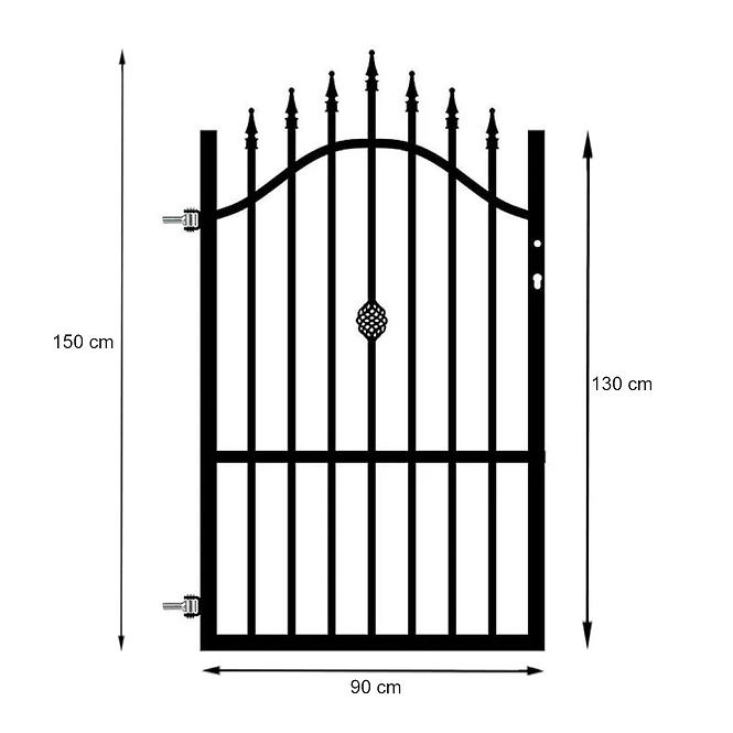 Bránka Marika  0,9x1,3-1,5 m ľavá ZN