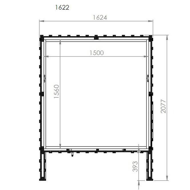 Záhradný domček Swedish Barn 1622 prírodný V4