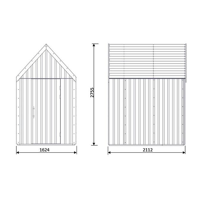 Záhradný domček Swedish Barn 1622 hnedá V4,2