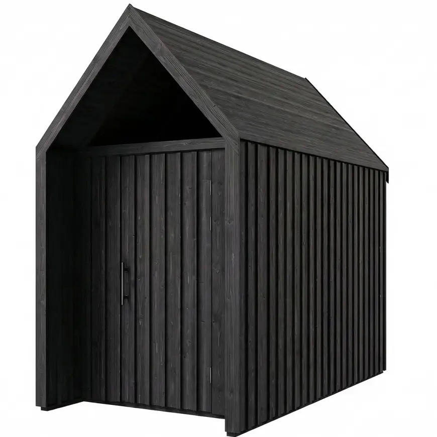 Záhradný domček Swedish Barn 1622 čierna V4