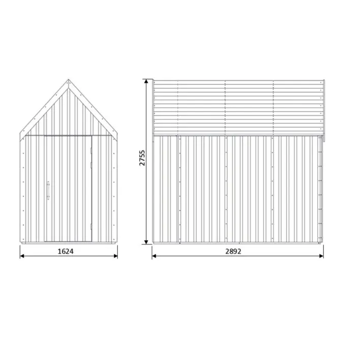 Záhradný domček Swedish Barn 1629 hnedá V1