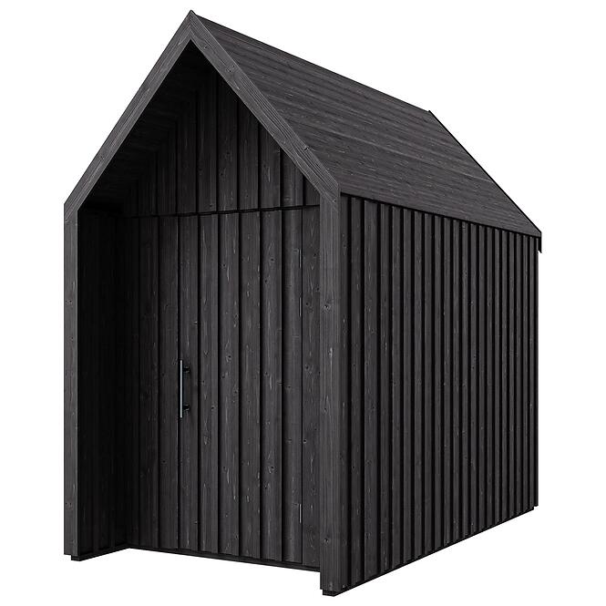 Záhradný domček Swedish Barn 1629 čierna V1