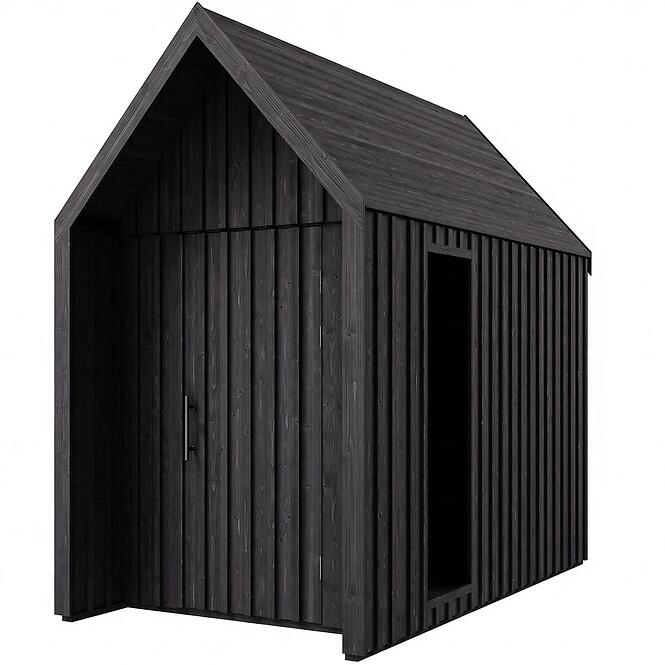 Záhradný domček Swedish Barn 1629 čierna V2