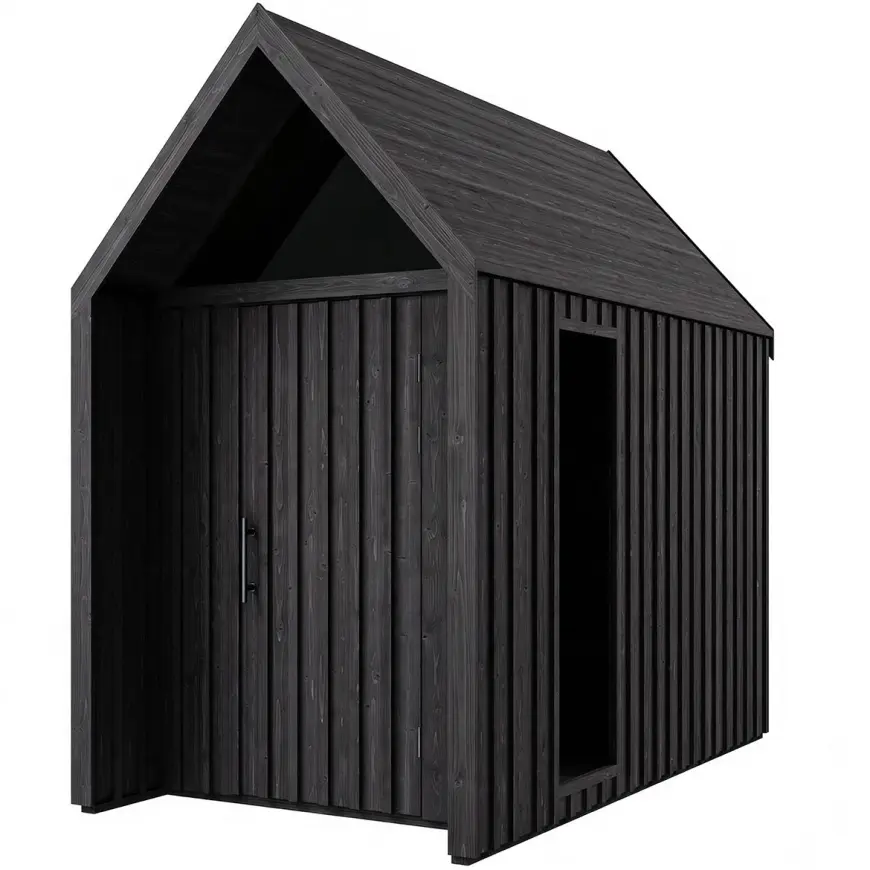 Záhradný domček Swedish Barn 1629 čierna V3