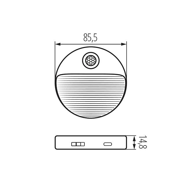 Luster snímač pohybu RGB SELVIK O 66779 WHITE,3