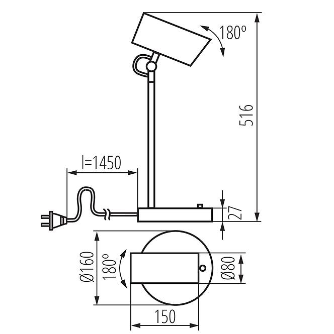 Stolová lampa AGZAR 36251 E14 WHITE LB1